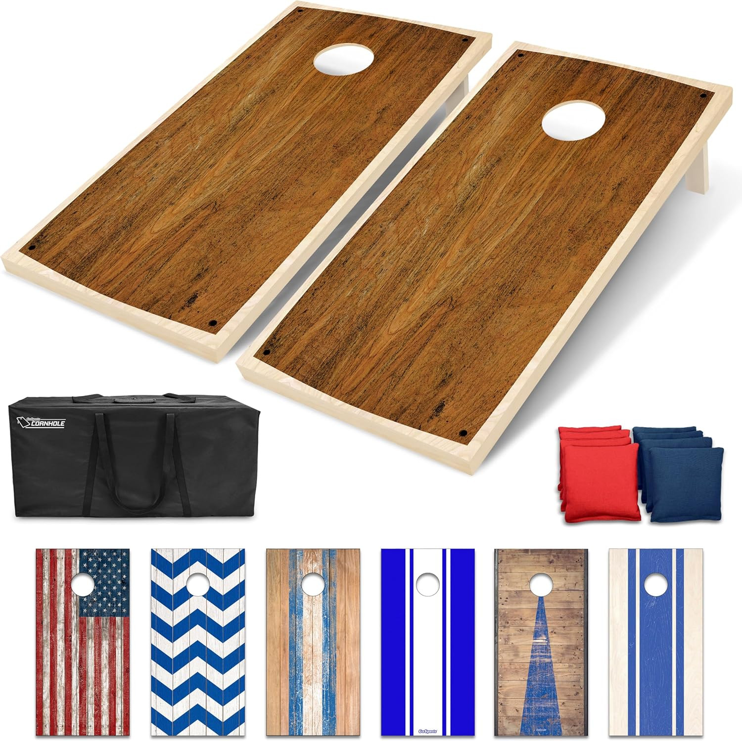 GoSports Portable Cornhole Sets – Choose 4 x 2 ft or 3 x 2 ft Boards - Includes 8 Bean Bags, Tr... | Amazon (US)