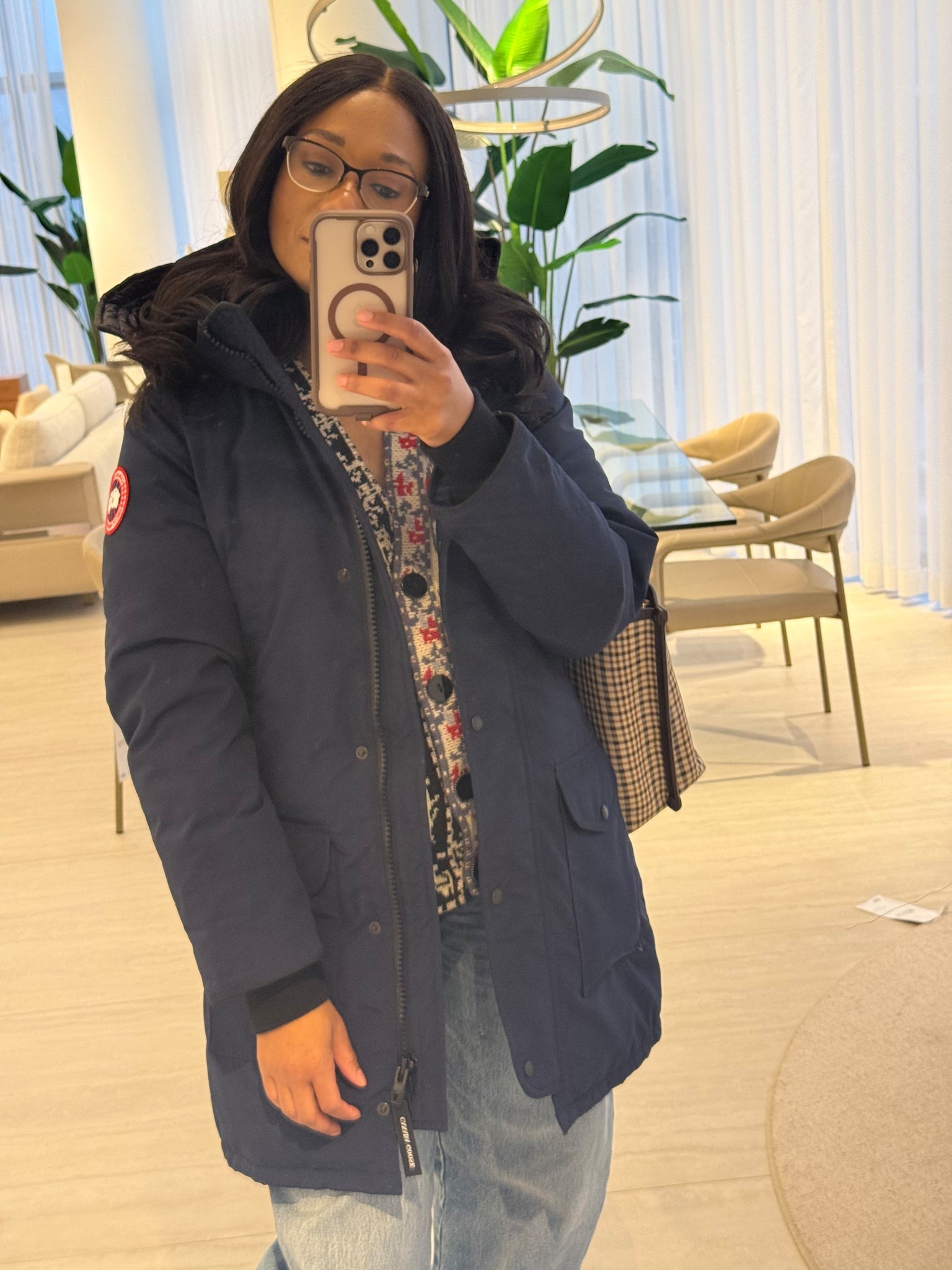 This Canada Goose winter coat is soooooo cozy. It has a lifetime warranty and can with withstand temperatures up to -25 degrees Celsius. No layering needed. This winter has been brutal in Canada but I honestly couldn’t tell as I’ve been very warm the whole time 😩.
This is me on my way home from the office on a Friday- hence the denim ☺️ 

I’m wearing the Tory Burch Perry tote bag which has section for my lap top. Love this tote! I’ve had it for 3 years.

Winter jacket, winter coat, Canada goose, work tote, work bag, what I wore, ski coat 

#LTKootd #LTKSeasonal #LTKdayinmylife