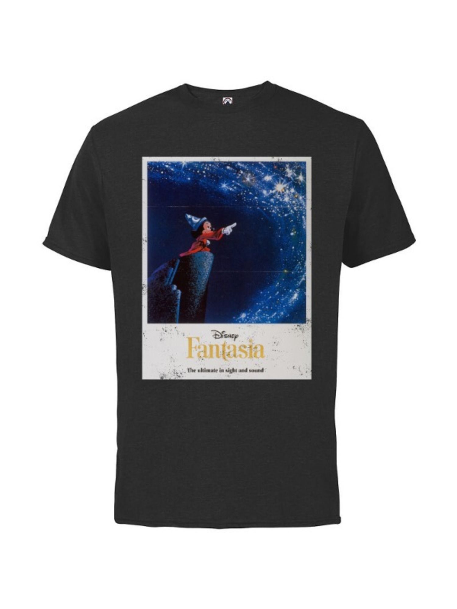 Disney Mickey Mouse Fantasia Retro Poster - Short Sleeve Cotton T-Shirt for Adults -Customized-Bl... | Walmart (US)