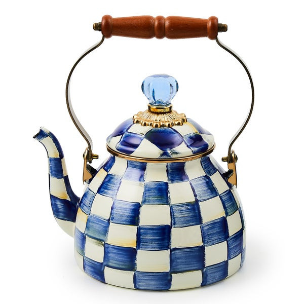 MacKenzie-Childs Royal Check 2 Quart Tea Kettle | MacKenzie-Childs