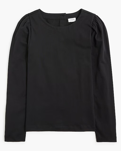 Puff-sleeve button-back top | J.Crew Factory