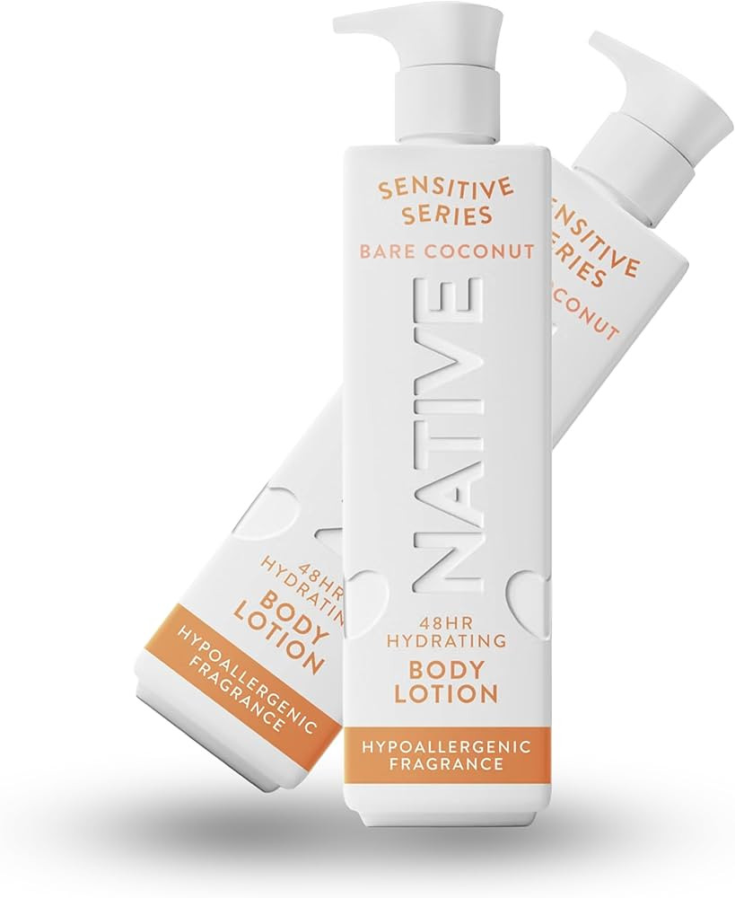 Native Sensitive Series 48H Hydrating Body Lotion - Hypoallergenic - Bare Coconut - 18 fl oz - Pa... | Amazon (US)