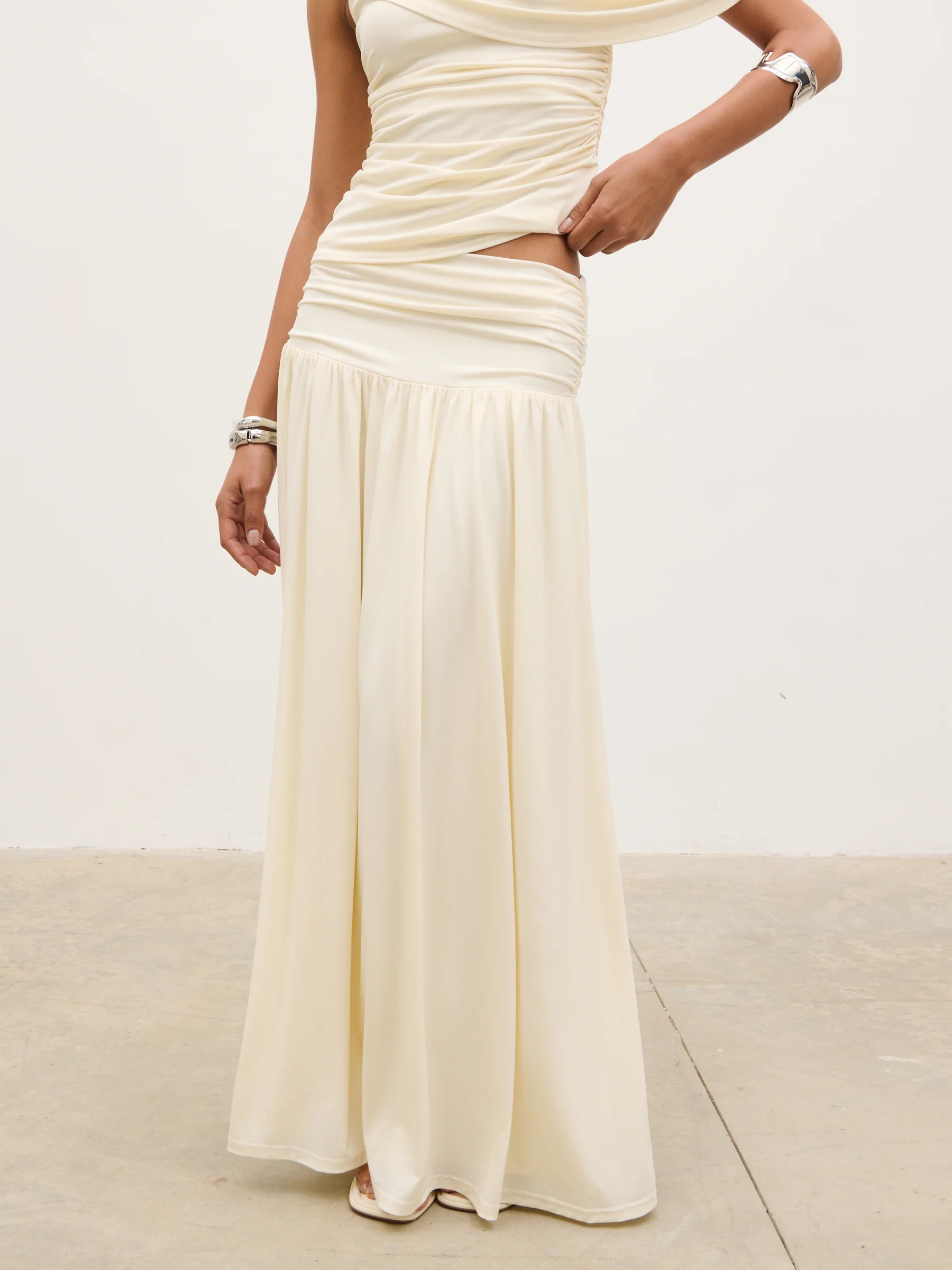 Lydia Ruched Jersey Skirt | Pretty Lavish (UK)