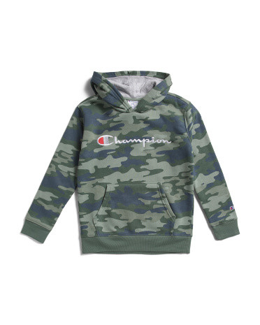 Big Boys Camo Signature Embroidered Pullover Hoodie | TJ Maxx