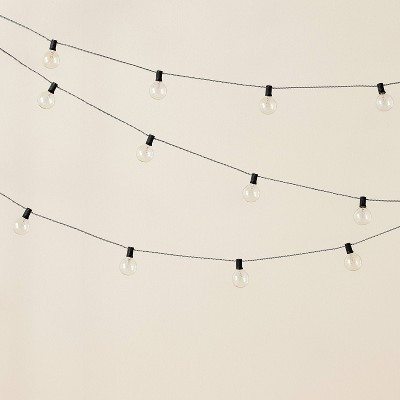 10ct Incandescent Indoor/Outdoor Orb String Lights Black/White - Hearth & Hand™ with Magnolia | Target