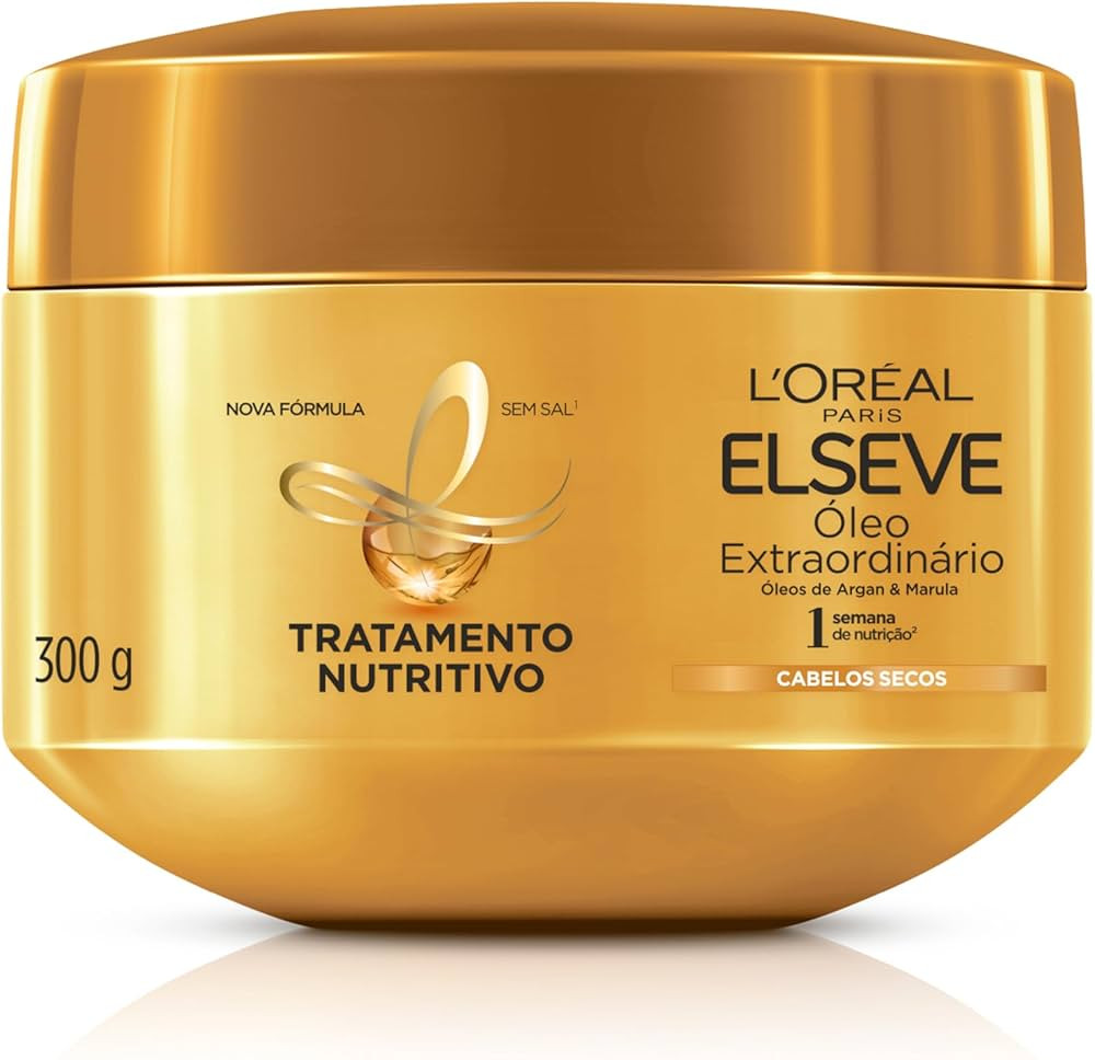 L'Oréal Paris Elseve Óleo Extraordinário Máscara Capilar, Nutrição Profunda e Brilho Excepc... | Amazon (BR)