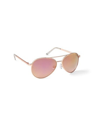Gap Color Tinted Aviator Sunglasses Size One Size - Satin rose/pink | Gap US