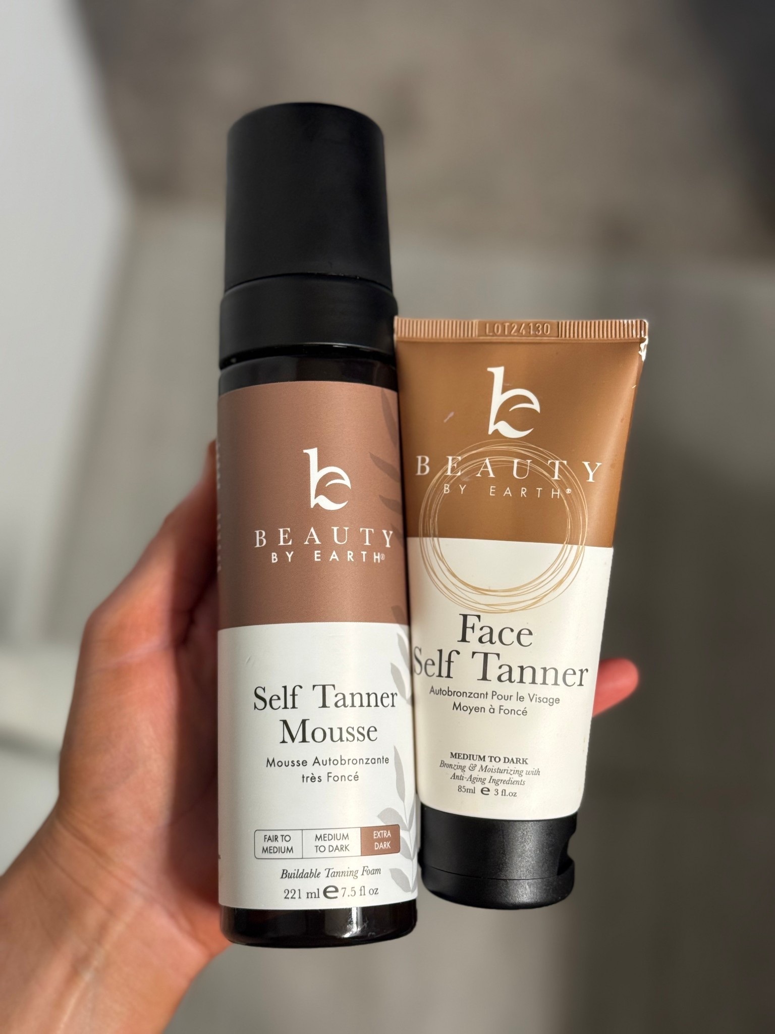Beauty by earth self tanner mouse and lotion 

Ive used all 3 shades. I have fair and light skin tone, I like to use extra dark on my body and light to medium on my face

#LTKBeauty