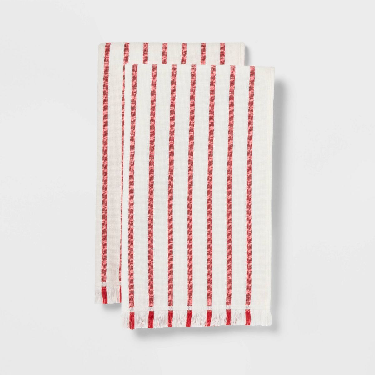 2pk Striped Christmas Hand Towel Red/White - Threshold™ | Target