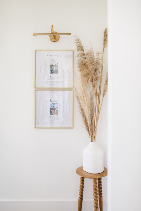 Up close with Fall decor at the end of our hall

#falldecor #amazonhome #targetfinds #hearthandhand #affordabledecor #goldframes #giftideas #picturelight #brasslighting 

#LTKhome #LTKstyletip #LTKSeasonal