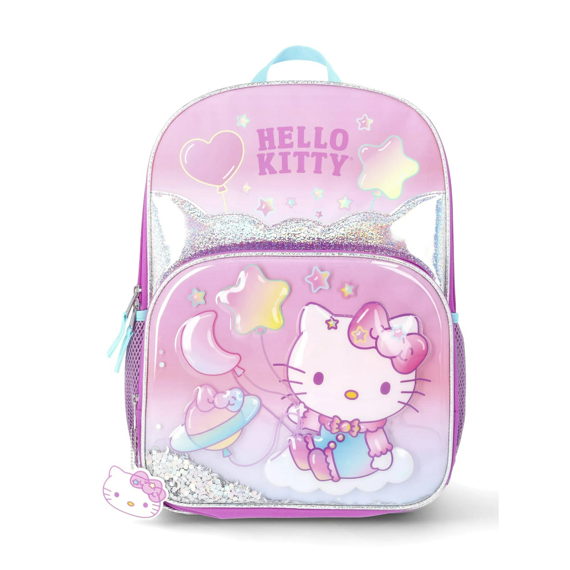 Sanrio Hello Kitty "On A Cloud " Girls' 17" Graphic Backpack and Keychain, Purple | Walmart (US)