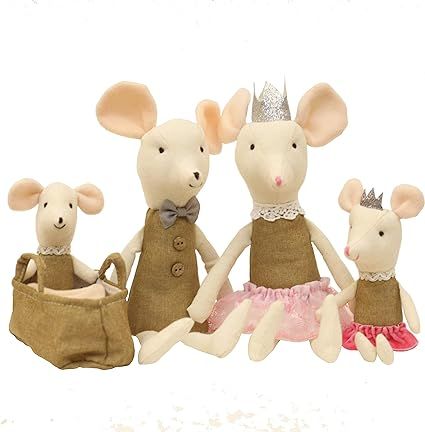 Mouse Family Dolls Stuffed Animal Toy Birthday Gift Mini Plush Toy Brown | Amazon (US)