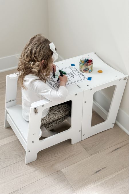 This convertible helper tower has been of such great use to us with our #LTKtoddler — obviously we love to use it in its tower form to help Sophie reach the kitchen counter, but unfolding it into her own little table for arts and craft activities has been even more useful. 

#LTKkids