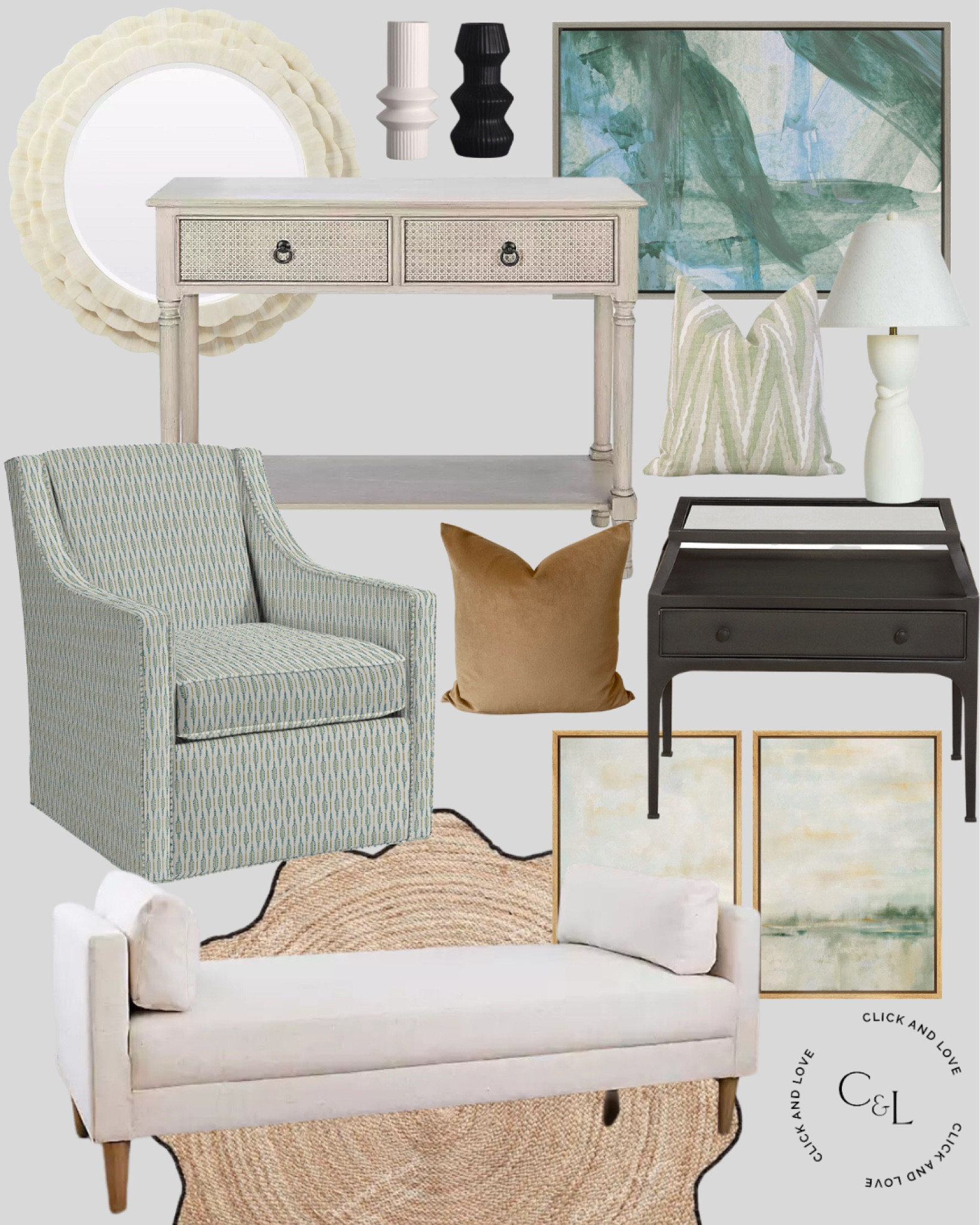 Fresh home finds from a mix of retailers! Budget friendly art to add color to your home🖤

Bench, framed art, abstract art, accent chair, end table, accent pillow, woven rug, mirror, lamp, nightstand, vase, bedroom, living room, colorful art, budget friendly home decor, bedroom, living room, dining room, entryway, modern home design, interior design, transitional home decor, Amazon, Amazon home, kirklands, Etsy, Serena and lily, Ballard

#LTKfindsunder100 #LTKstyletip #LTKhome