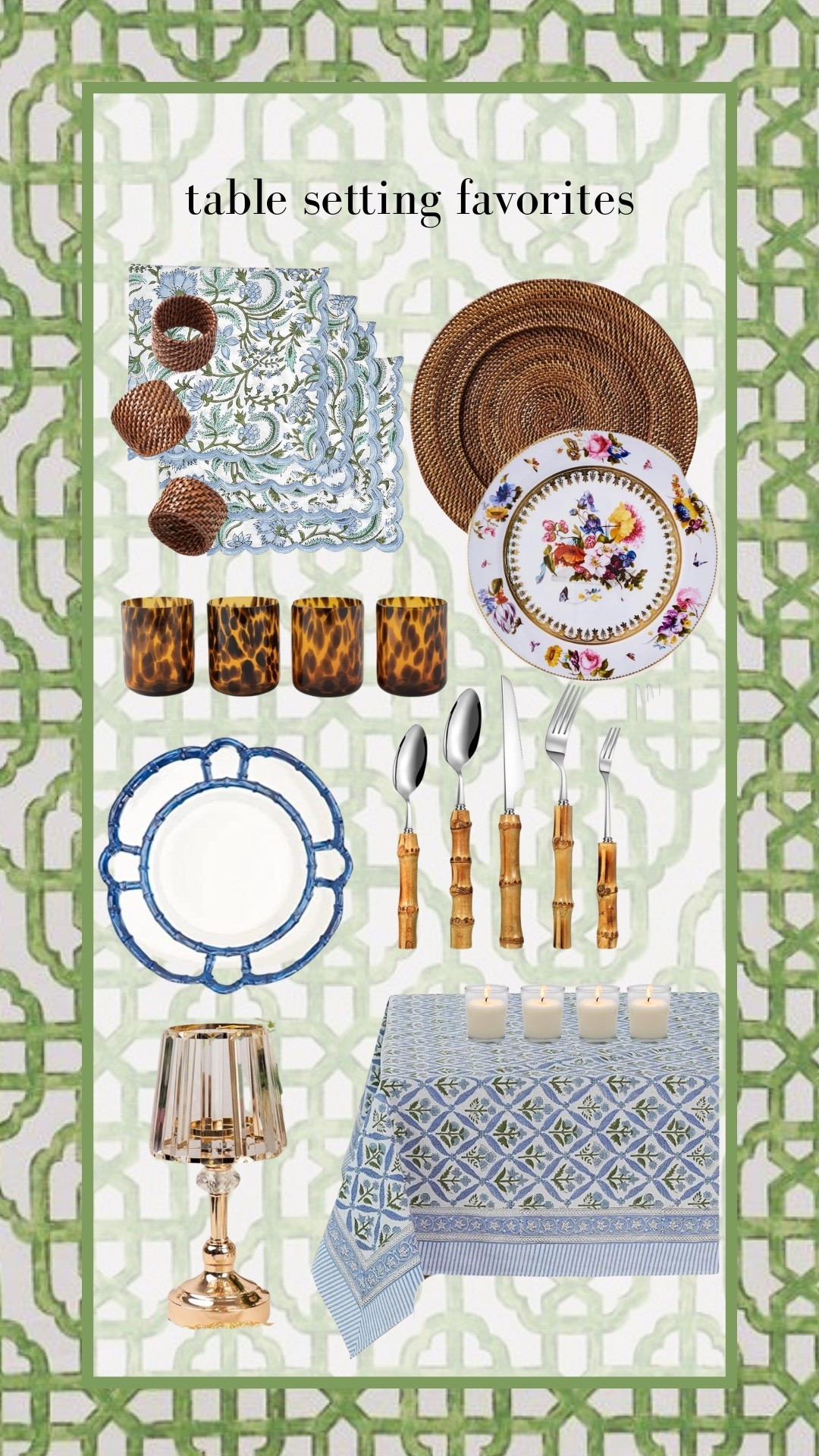 Table setting favorites!