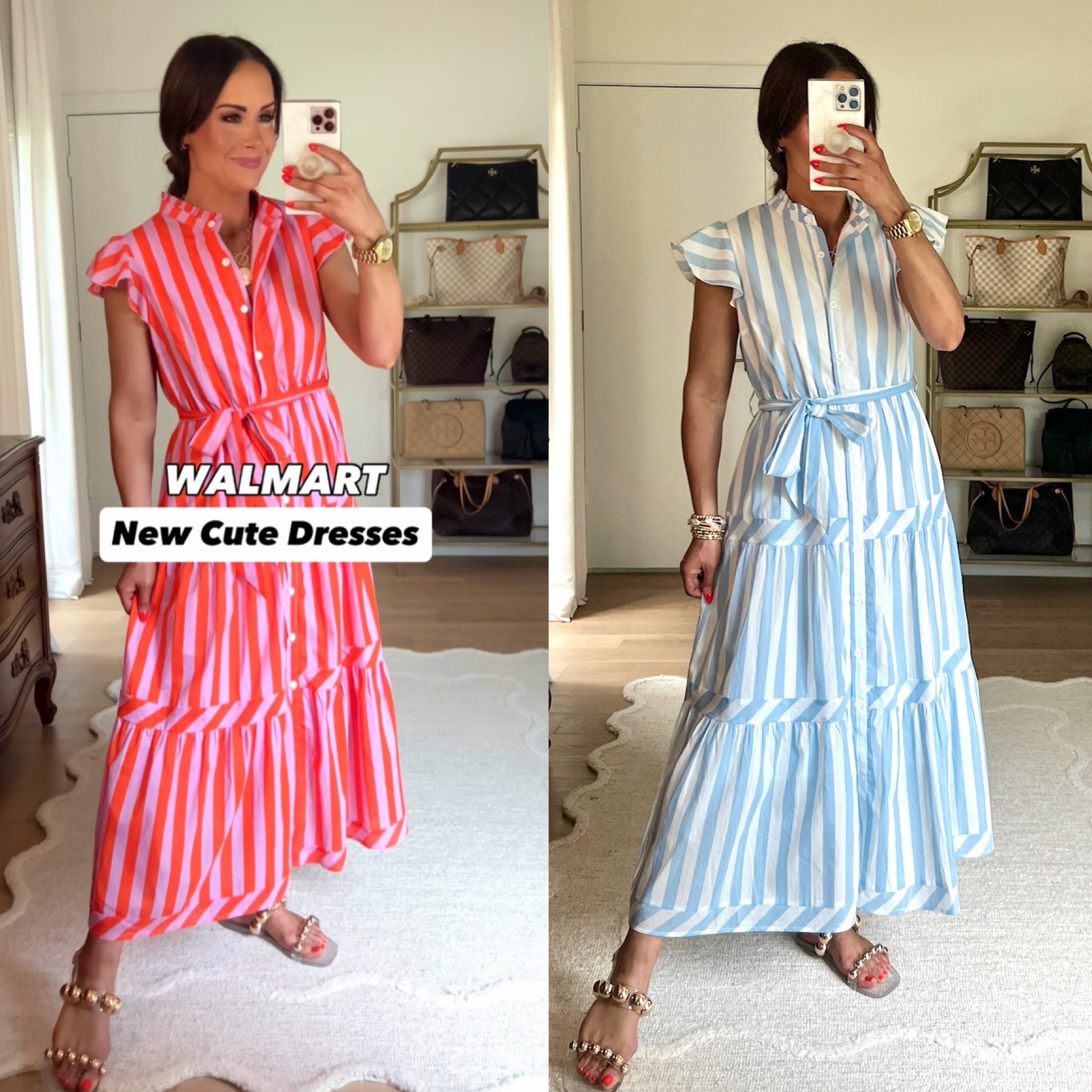 Scroll to shop! Cutest new Walmart dresses! Wearing size S. Follow us for more!