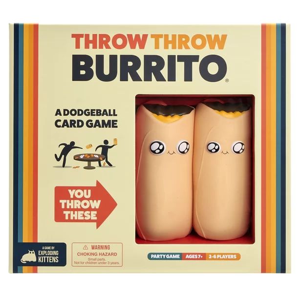 Throw Throw Burrito by Exploding Kittens A Dodgeball Party Game, Ages 7 And Up, 2-6 Players | Walmart (US)