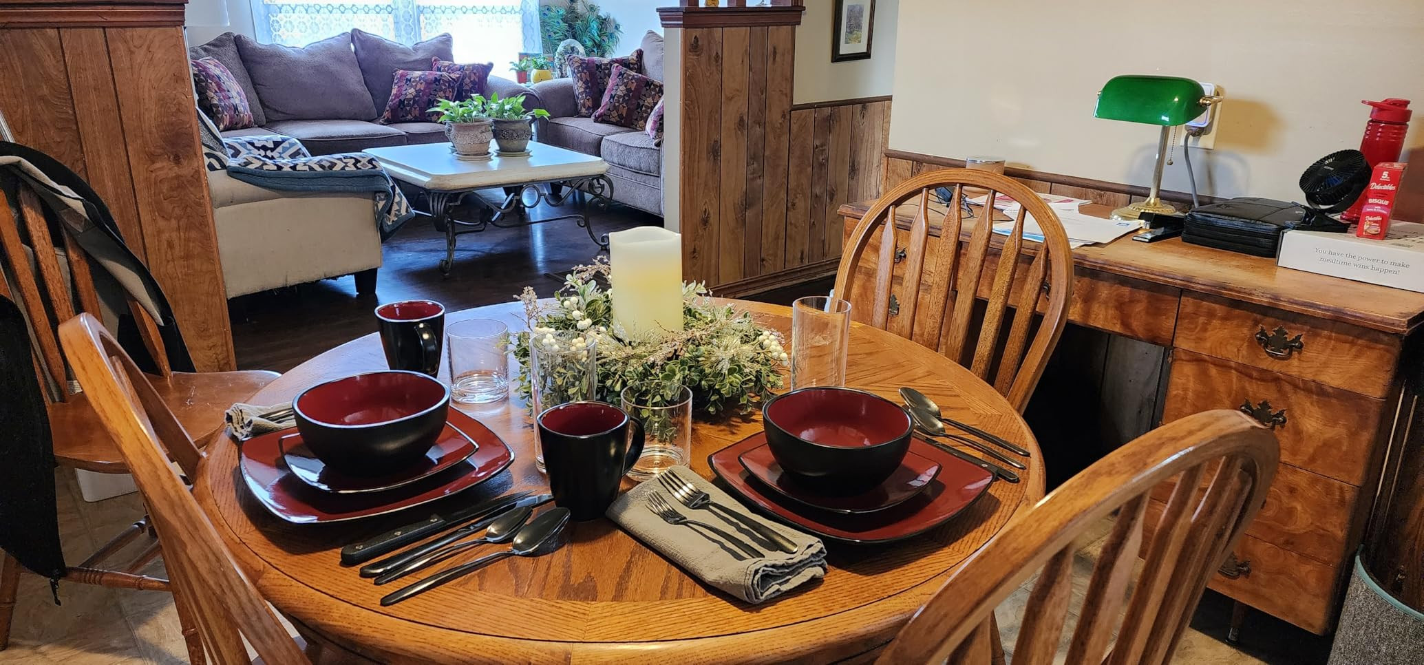 Gibson Elite Pasco 16 Piece (Service for 4) Plates and Bowls Double Bowl Reactive Glaze Dishes St... | Amazon (US)