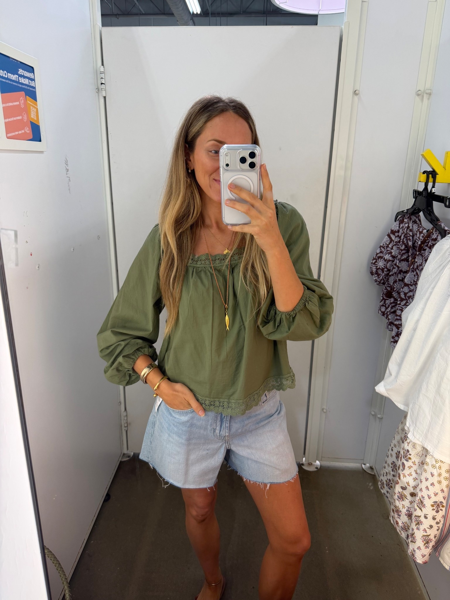 Shorts are baggy and work good with the bump(size up to a 6) 
Size small top 