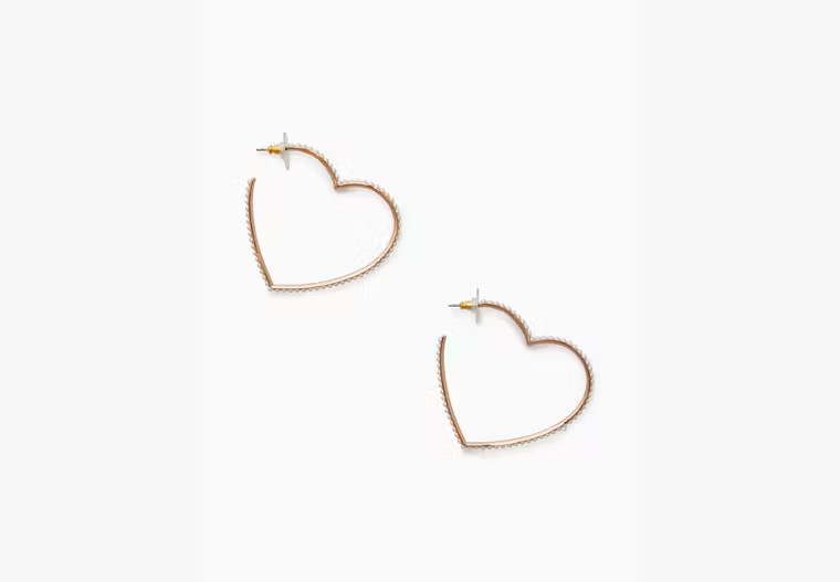 Shining Spade Heart Hoops | Kate Spade Outlet