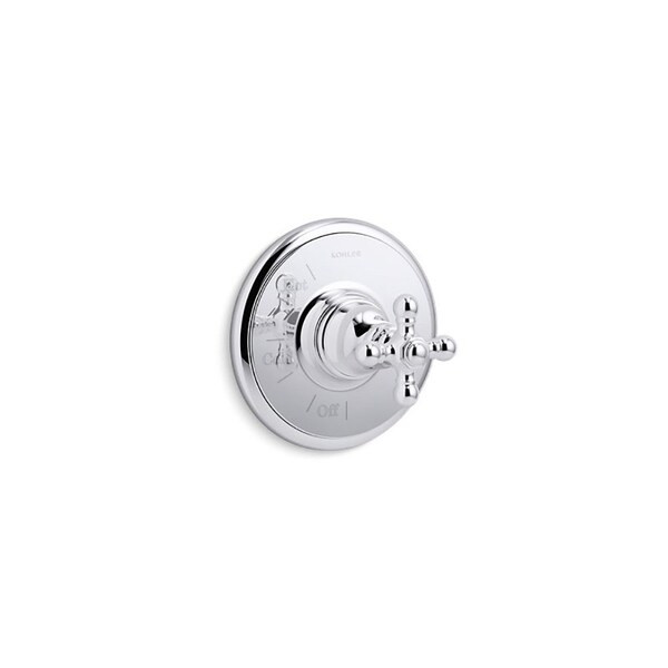 Kohler Artifacts Rite-Temp Valve Trim with Cross Handle Polished Chrome | Bed Bath & Beyond