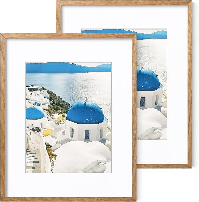 Axeman 16x20 Picture Frame with Mat for 11x14, Solid Oak Wood Poster Frame with Tempered Glass fo... | Amazon (US)
