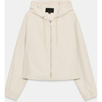 Zara - Hooded Bomber Jacket - Ecru - S - Woman | Zara US