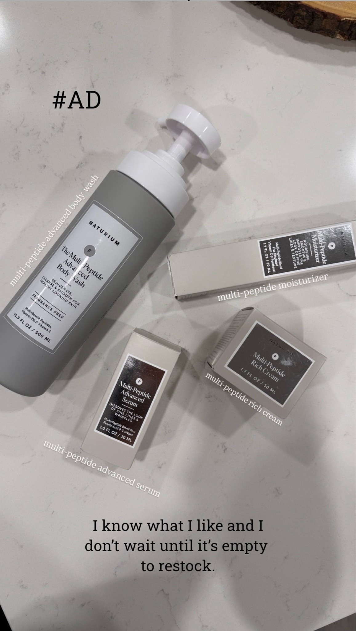 #ad i know what i like and i don't wait until i'm out to go back. grabbed the @naturium
multi-peptide line from @target and feel good about it. the Naturium Multi-Peptide
Advanced Serum improves texture and supports firmer-looking skin. the Naturium
Multi-Peptide Moisturizer absorbs fast and smooths everything out. the Naturium
Multi-Peptide Rich Cream is great when your skin needs something more nourishing.
and the Naturium Multi-Peptide Advanced Body Wash has peptides, amino acids, and
vitamin E- it's actually treating your skin. all of it is at target. linked everything below.
#NaturiumPartner #Naturium #NaturiumSkincare #TargetPartner #target

#LTKgrwm