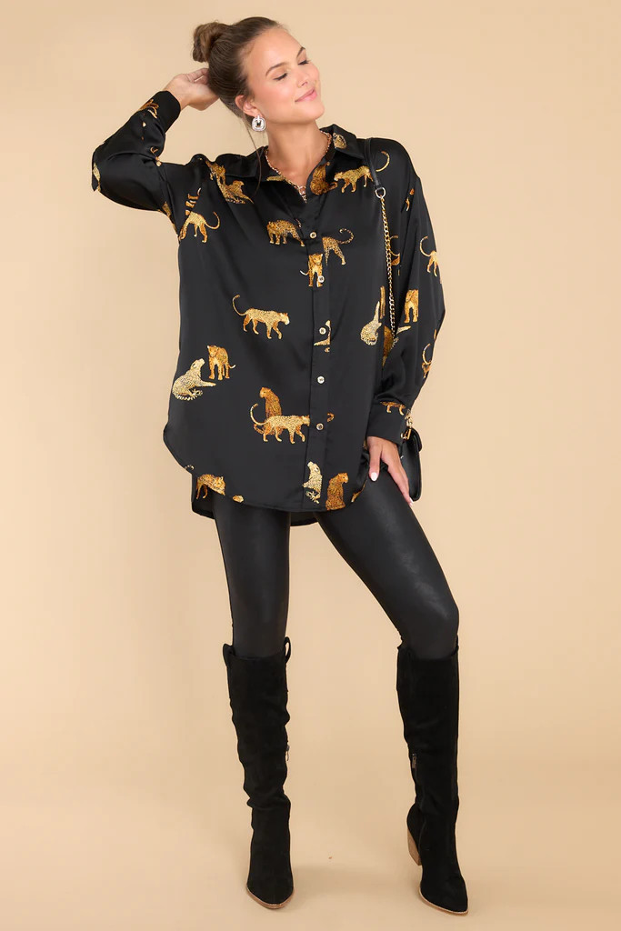 Into The Wild Black Top | Red Dress 