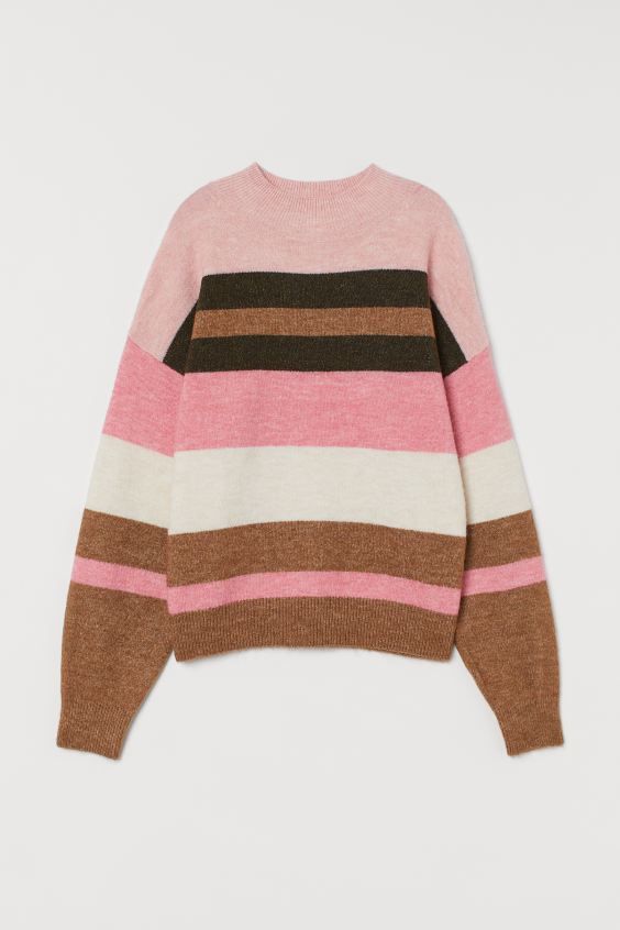Jumper in a soft knit containing some wool with a ribbed turtle neck, low dropped shoulders, long... | H&M (UK, MY, IN, SG, PH, TW, HK)