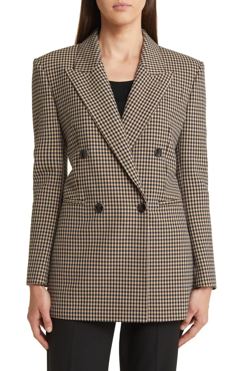 BOSS Jekira Houndstooth Double Breasted Blazer | Nordstrom | Nordstrom