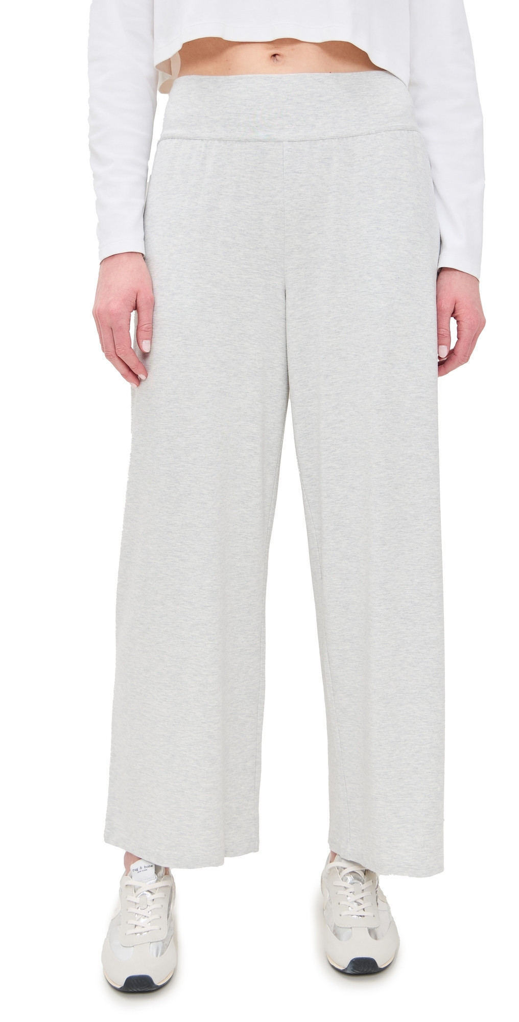 Sweaty Betty Modal Wide Leg Pants Light Grey Marl S | Shopbop