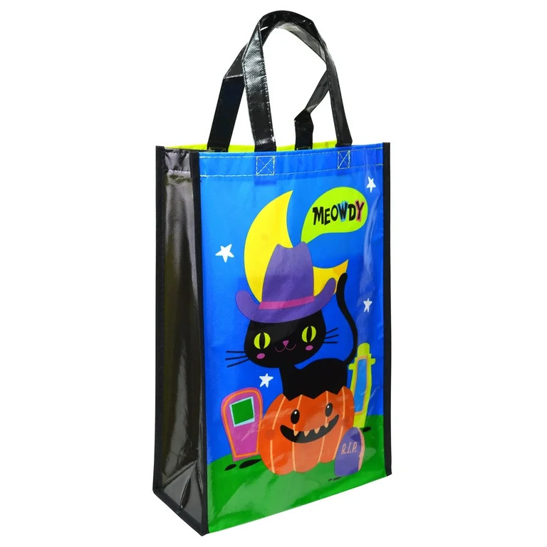 Cowboy Cat Trick-or-Treat Party Bag, Multicolor, Halloween by Way To Celebrate | Walmart (US)