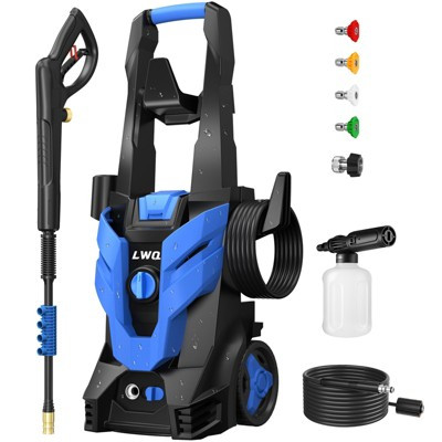Pressure Washer, Power Washer with 4 Quick Connect Nozzles, High Pressure Cleaning Machine with Foam Cannon Blue | Target