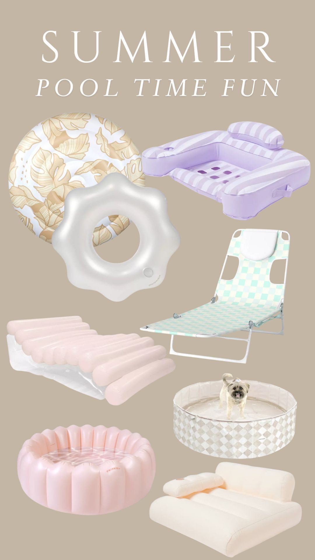 Fun pool floats and tanning chair! 

#LTKFamily #LTKFindsUnder50 #LTKSeasonal