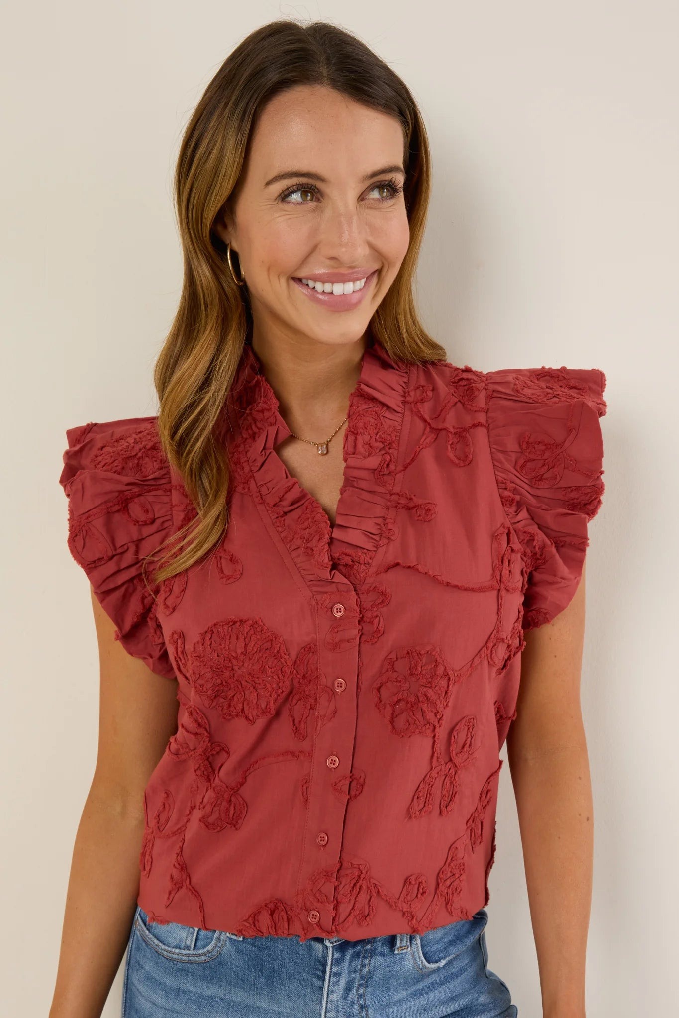 Sandra Top- Rust | Avara