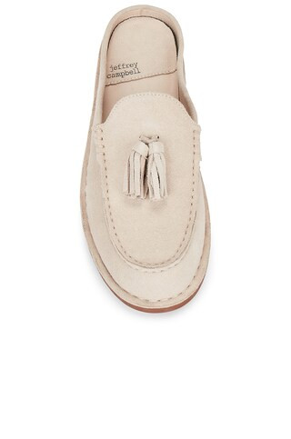 Jeffrey Campbell Work At Home Slides in Ivory Suede from Revolve.com | Revolve Clothing (Global)