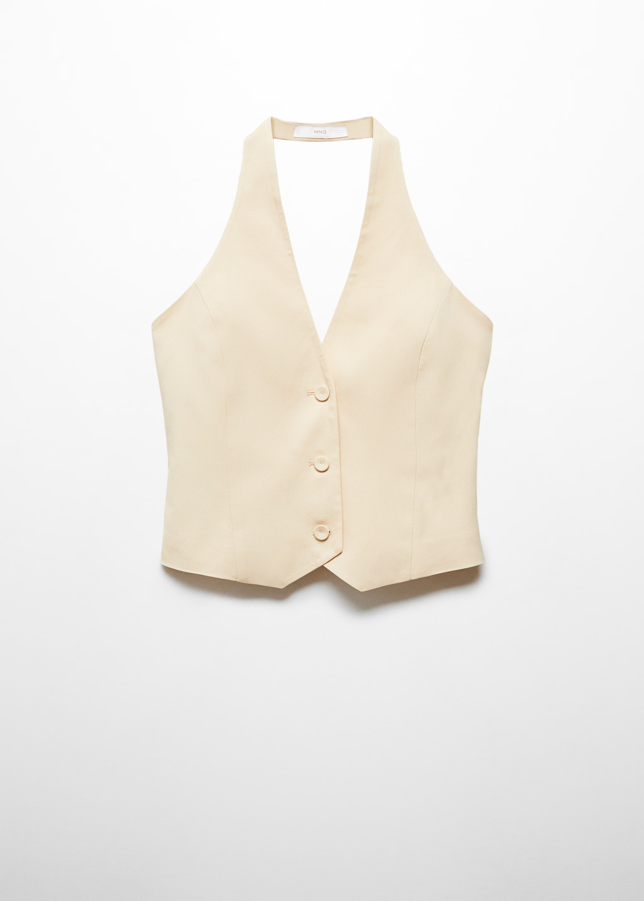 Lyocell halter waistcoat | MANGO (US)