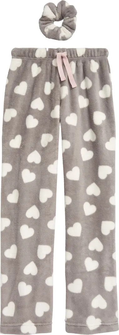 Kids' Fleece Pajama Pants with Scrunchie | Nordstrom
