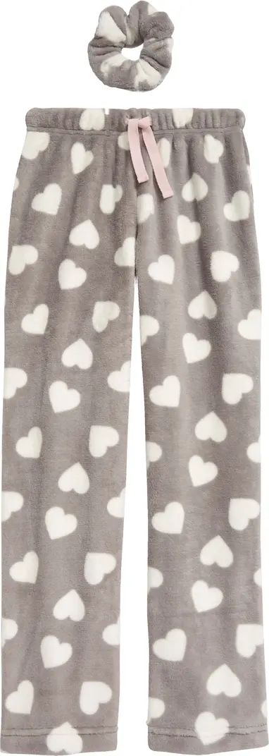 Kids' Fleece Pajama Pants with Scrunchie | Nordstrom