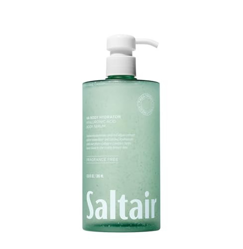 Saltair Hyaluronic Acid Body Serum – Hydrating Body Lotion for Smoother Looking Skin – Sheer Gel Moisturizer with Sodium Hyaluronate & Red Algae – Fragrance-Free HA Hydrator – 13oz Pump Bottle | Amazon (US)