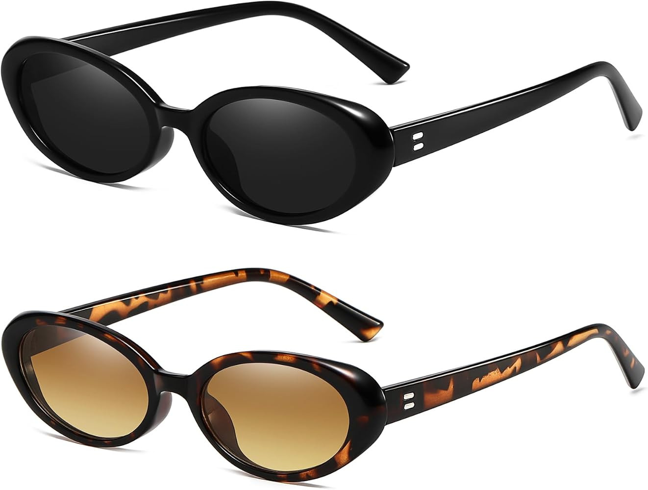 Breaksun Retro Oval Sunglasses for Women Men Fashion Small Oval Sunglasses 90s Vintage Shades | Amazon (US)