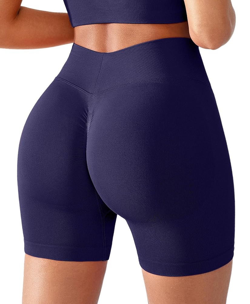 BRXL Seamless Impact Compression Scrunch Butt Lifting Shorts for Women V Back 5" Inseam High Wais... | Amazon (US)