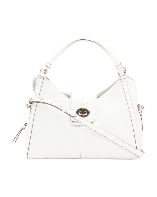 Leather Longacre Medium Zip Top Grab Satchel | TJ Maxx