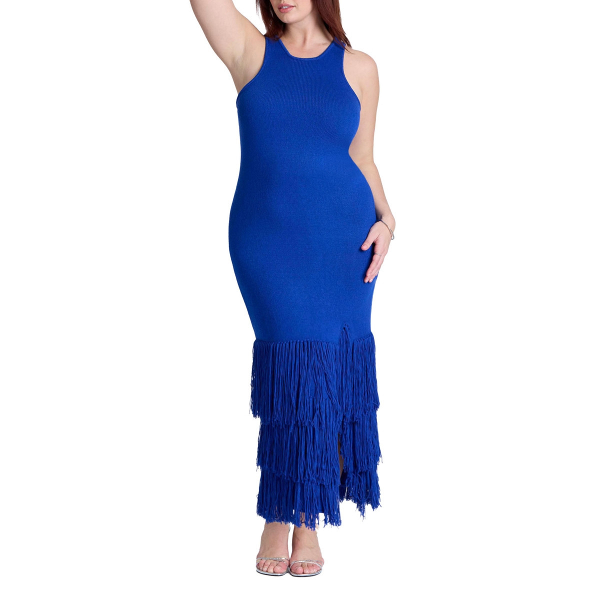 Eloquii Plus Size Fringe Maxi Dress - Surf the web | Macy's