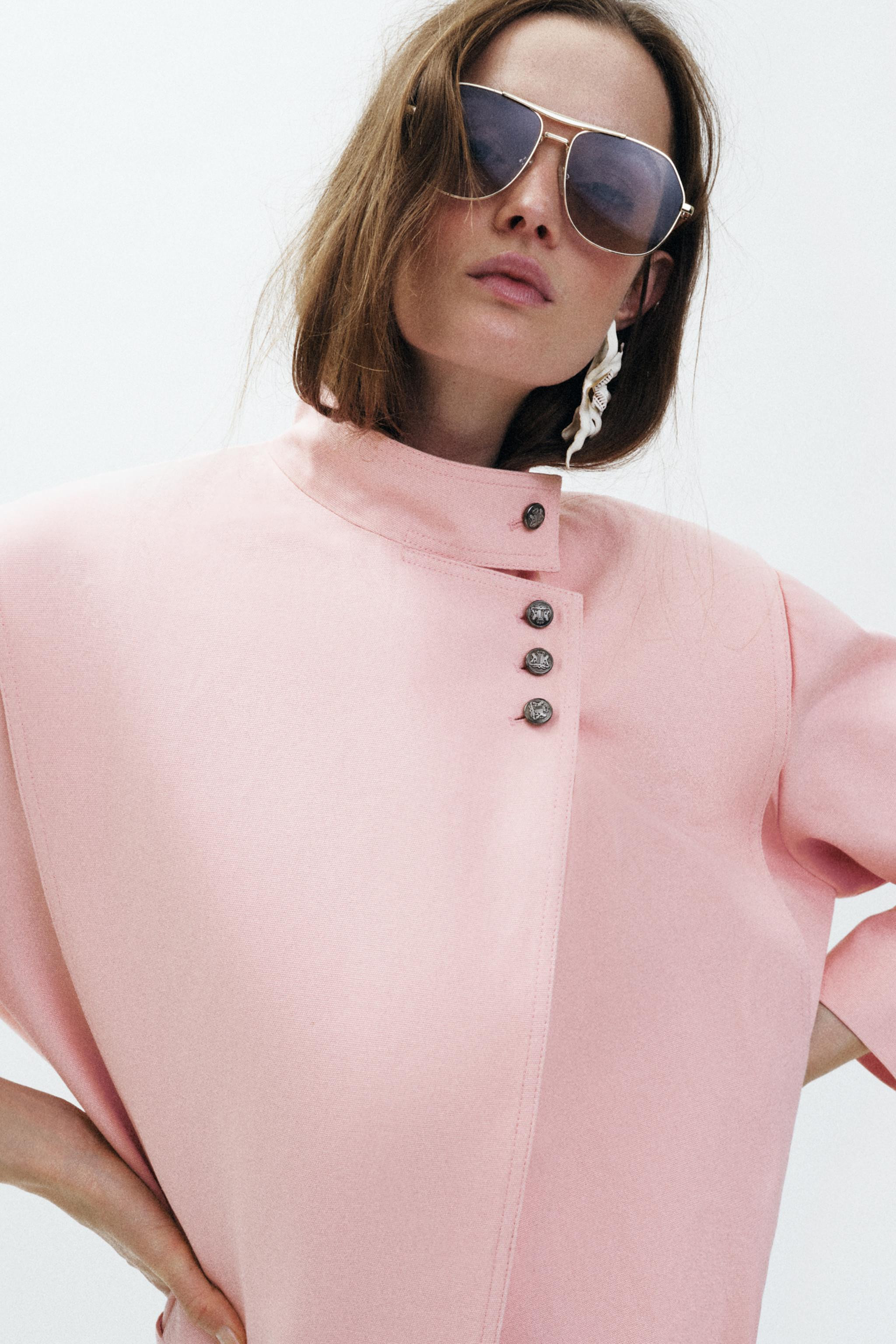 ZW COLLECTION BUTTONED WRAP JACKET | Zara US