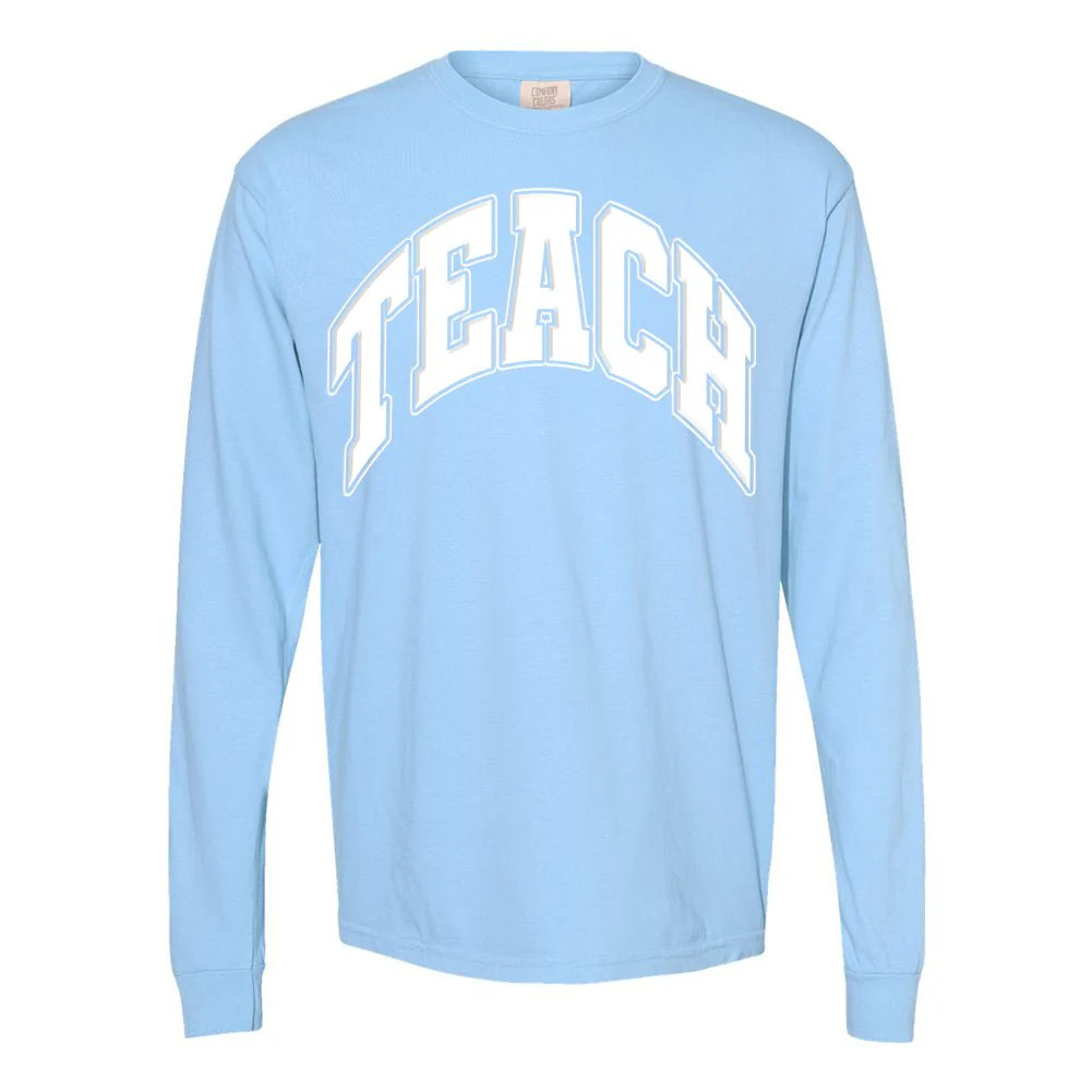 'Teach' PUFF Long Sleeve T-Shirt | United Monograms