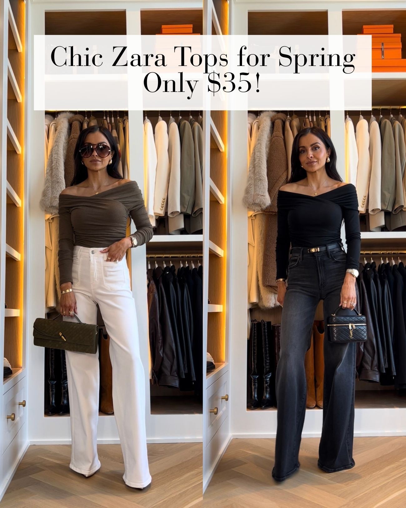Chic Zara tops for spring under $40 that instantly elevate your everyday looks. These off the shoulder wrap tops add  the perfect modern edge. Bought it in 2 colors and they’re so easy to dress up or down. These are the kind of versatile spring staples that make denim look intentional and layered outfits feel complete.

Wearing an XS in both.

miamiamine zara tops under 40 spring tops chic spring style structured knit sweater lace long sleeve top feminine layering pieces elevated basics affordable fashion finds spring outfit ideas polished casual wardrobe staples


#LTKOver40 #LTKootd #LTKPetite