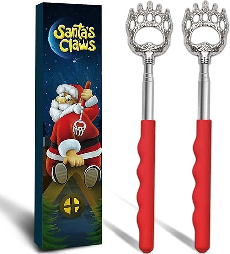 2 Extendable Back Scratchers, Santa's Claws Telescopic Back Massager in Christmas Gifts Box, Funn... | Amazon (US)