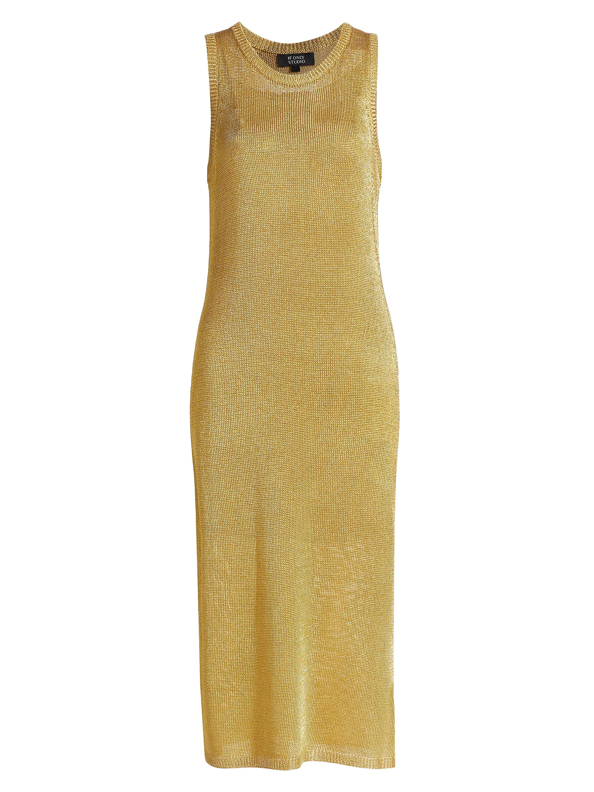 Metallic Knit Scoopneck Midi-Dress | Saks Fifth Avenue